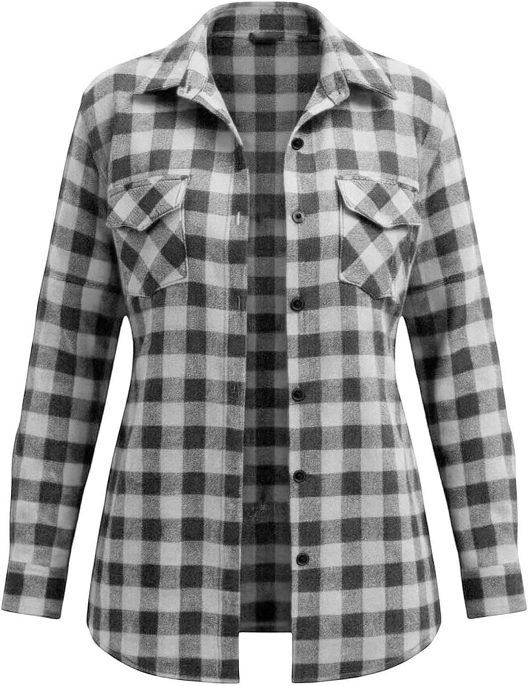 Women  Cotton Brushed Flannel Shirts Lightweight Loose Fit Blouse Business Casual Office Outfits 2026 Fashion Fall Spring Clothes